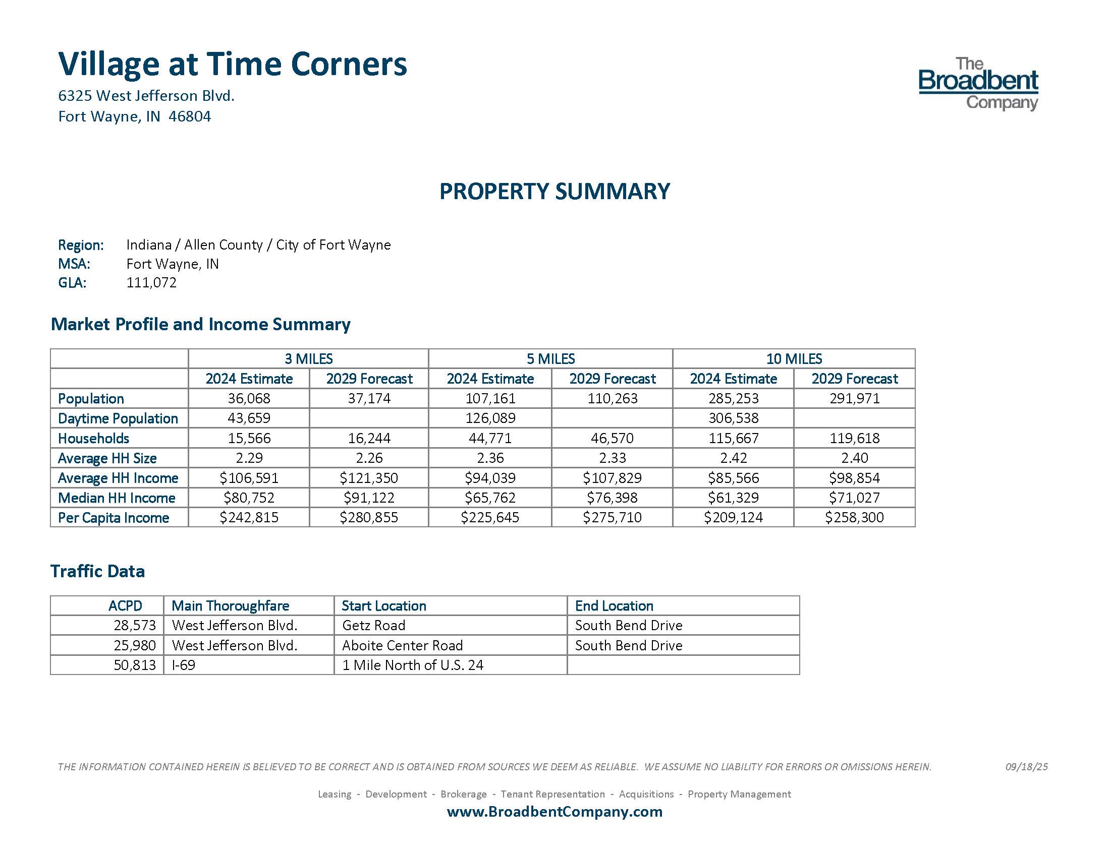 Village at Time Corners Property Summary
